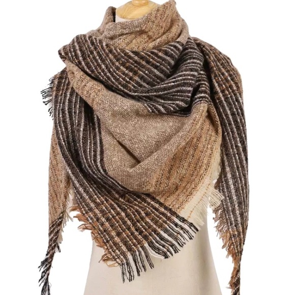 Accessories - ❗️Today’s SALE Luxury Cashmere Acrylic Knitted Triangle Scarf